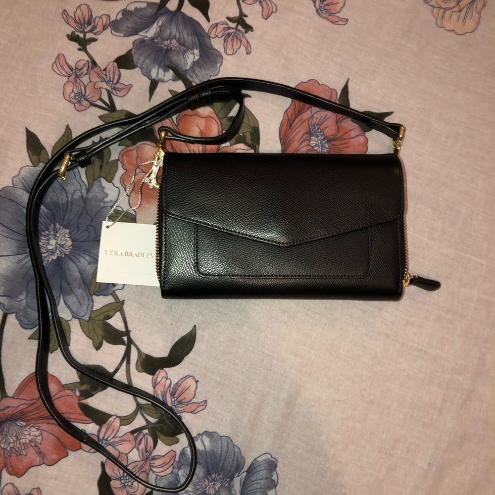 Vera Bradley Leather Ultimate Crossbody Black